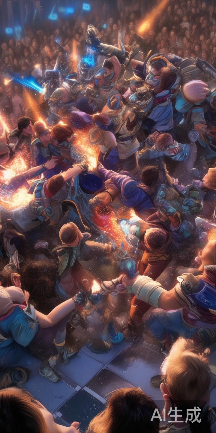 在一场焦点战中，某战队凭借出色的配合，成功围剿敌方